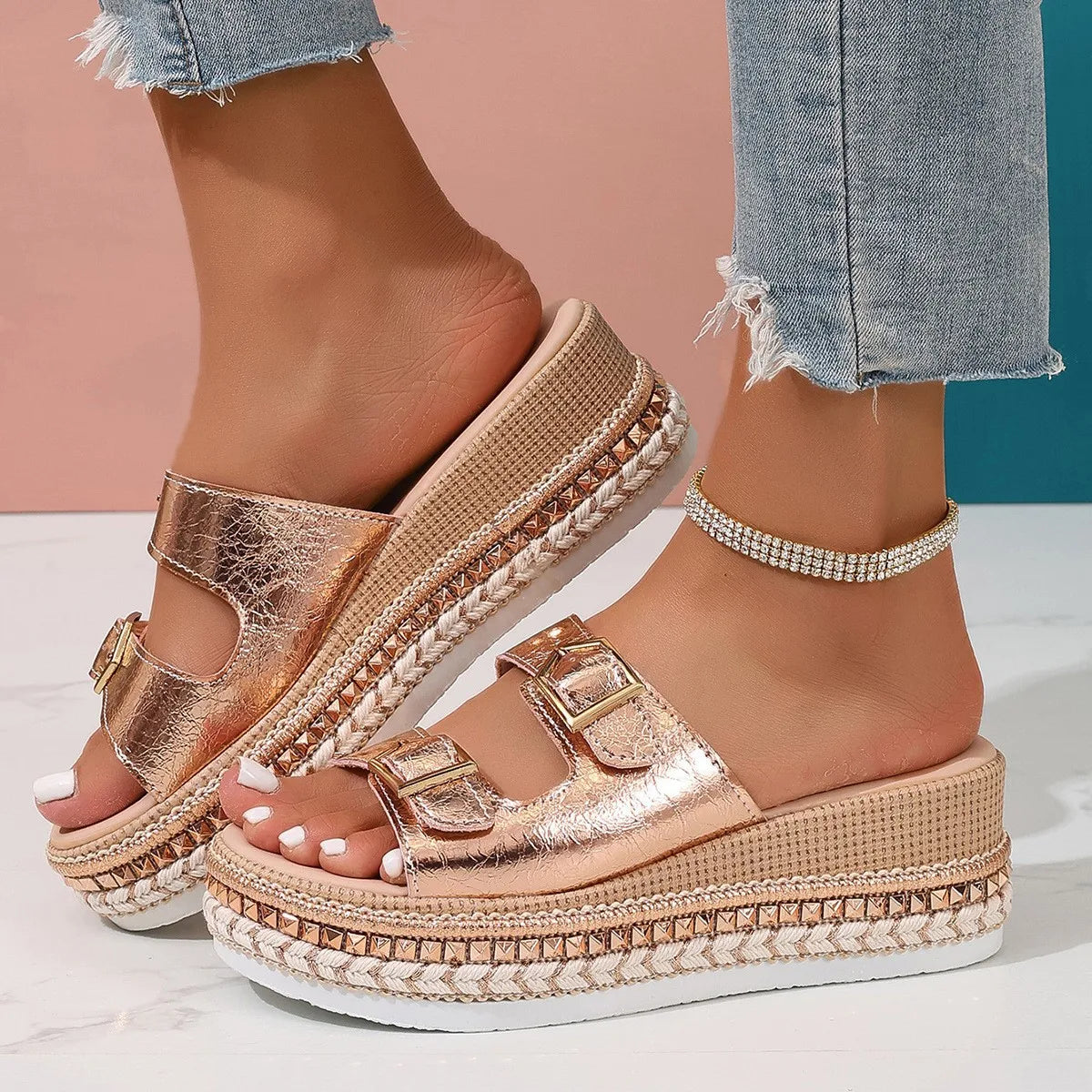 Sandalias Calma Dorada - Florea™