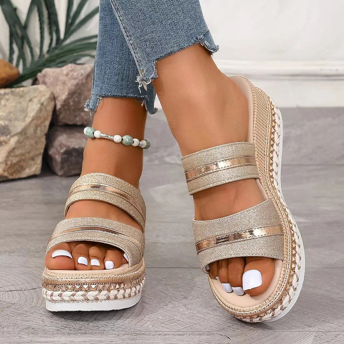 Sandalias Calma Dorada - Florea™